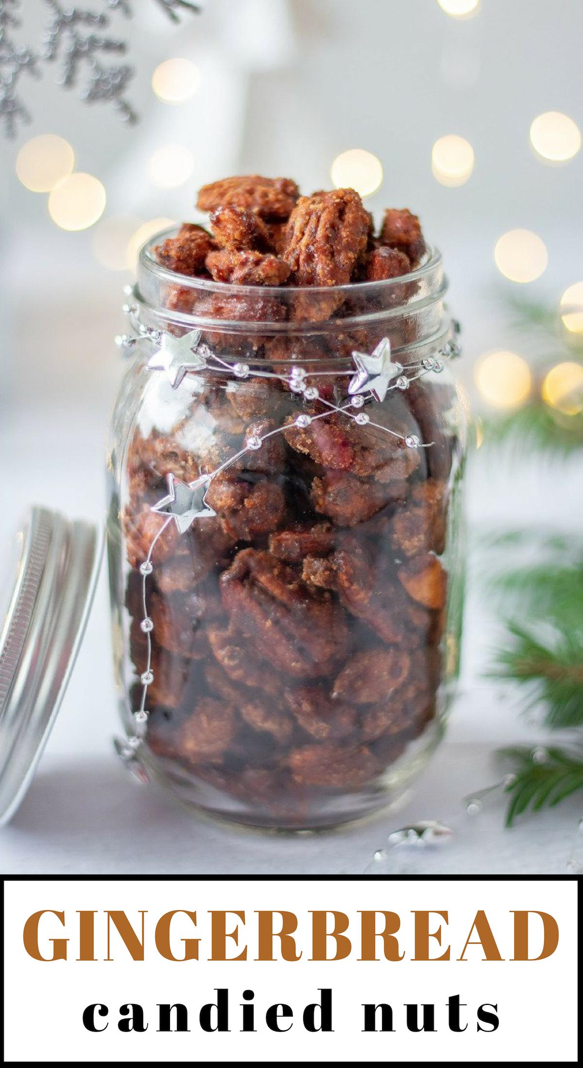 Gingerbread Candied Nuts Pinterest Image