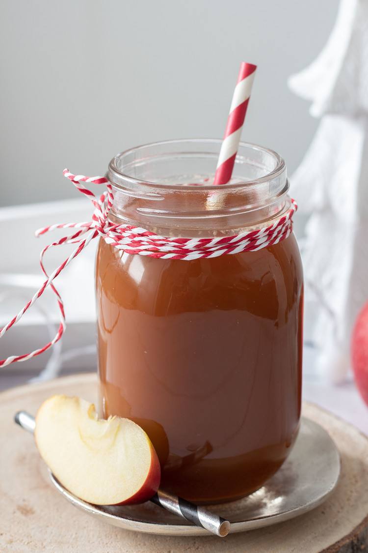 Homemade Apple Juice in a glass