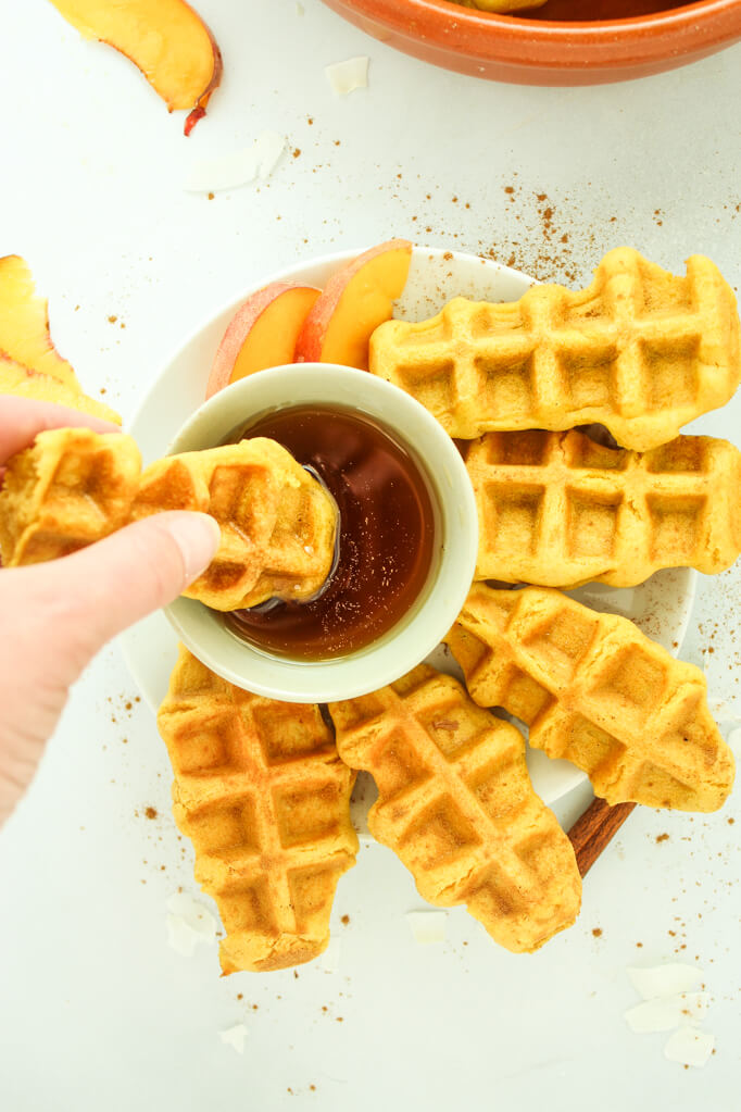 Pumpkin Spice Waffle Dippers