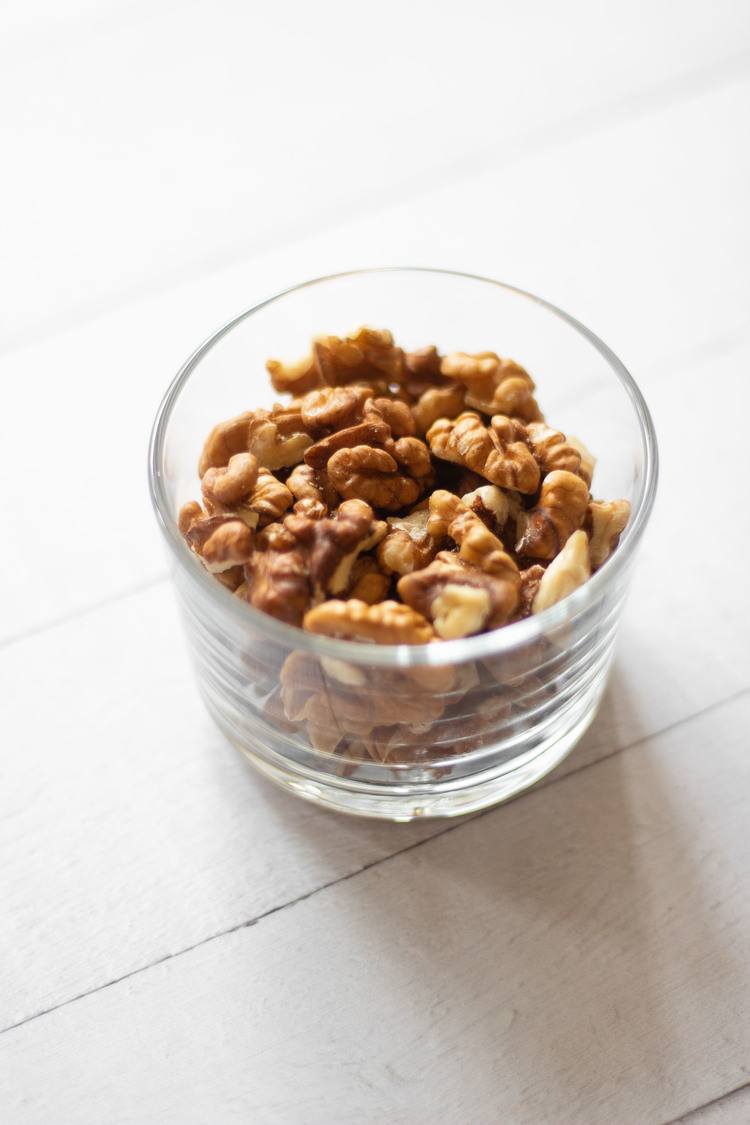 walnuts in a glass