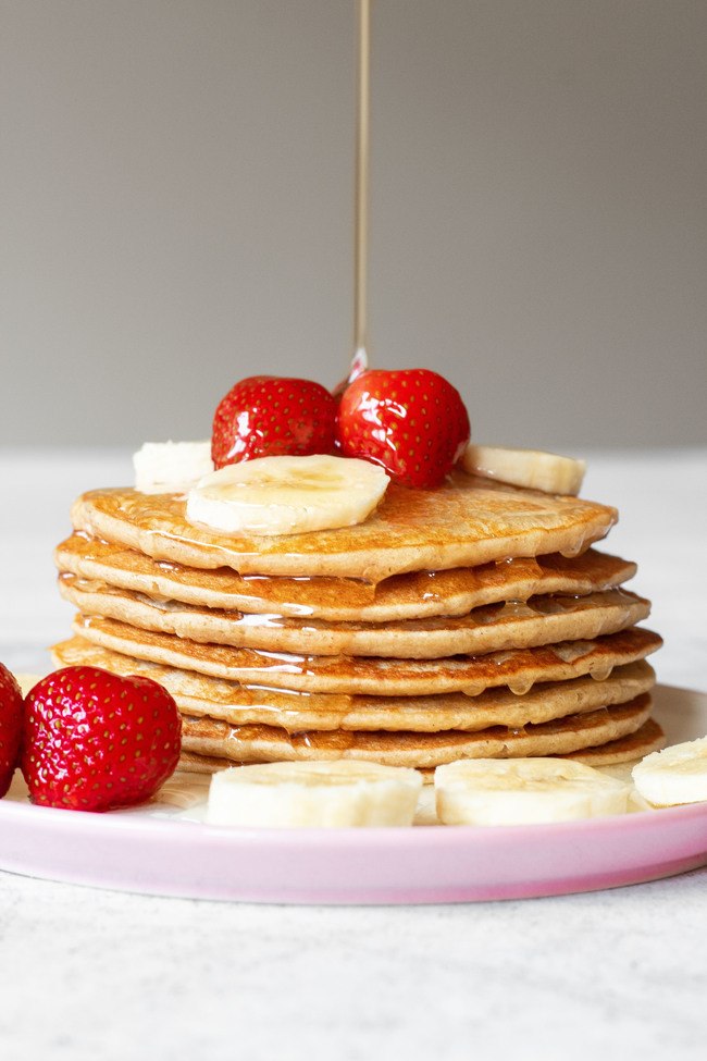 vegan oat flour pancakes