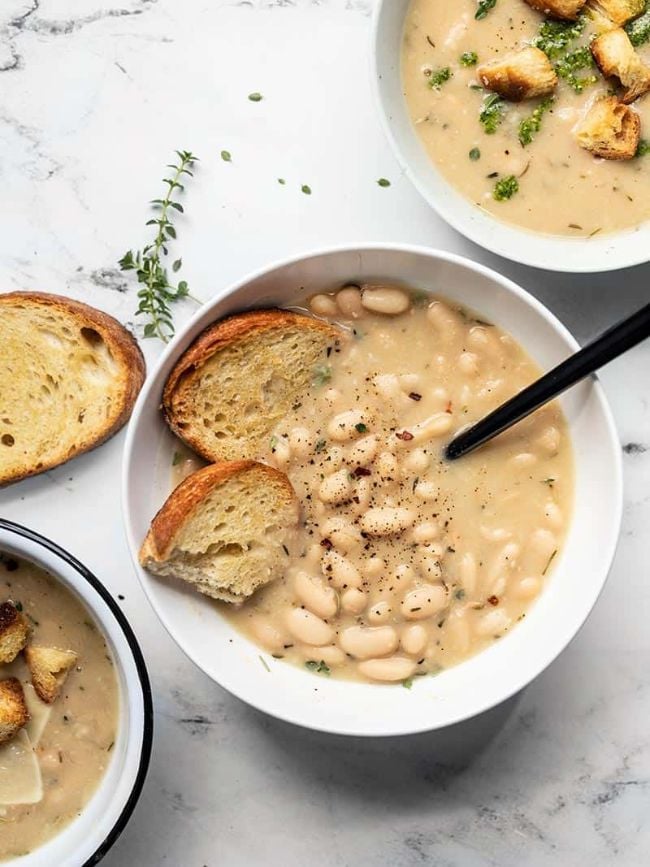 Rosemary Garlic White Bean Soup