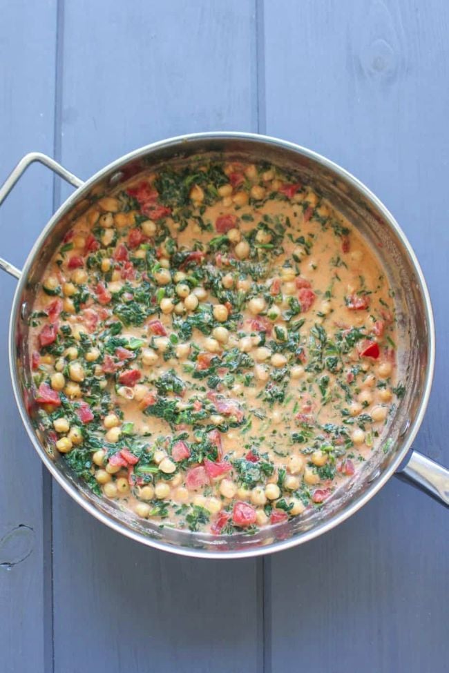 Coconut Chickpeas with Tomatoes