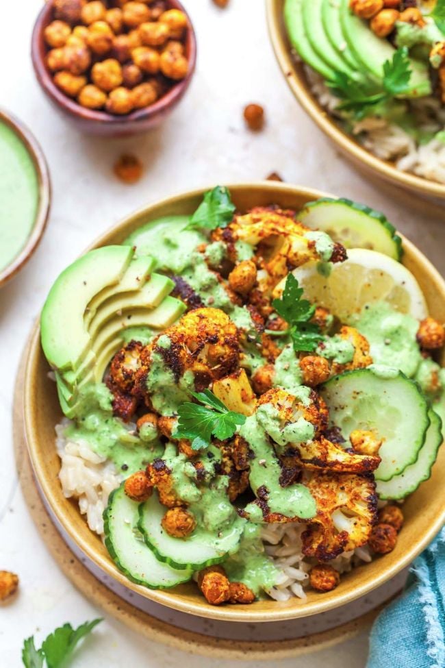 Cauliflower Shawarma Bowls