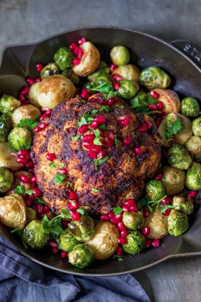 Whole Roasted Cauliflower (with Garlic and Smoked Paprika)