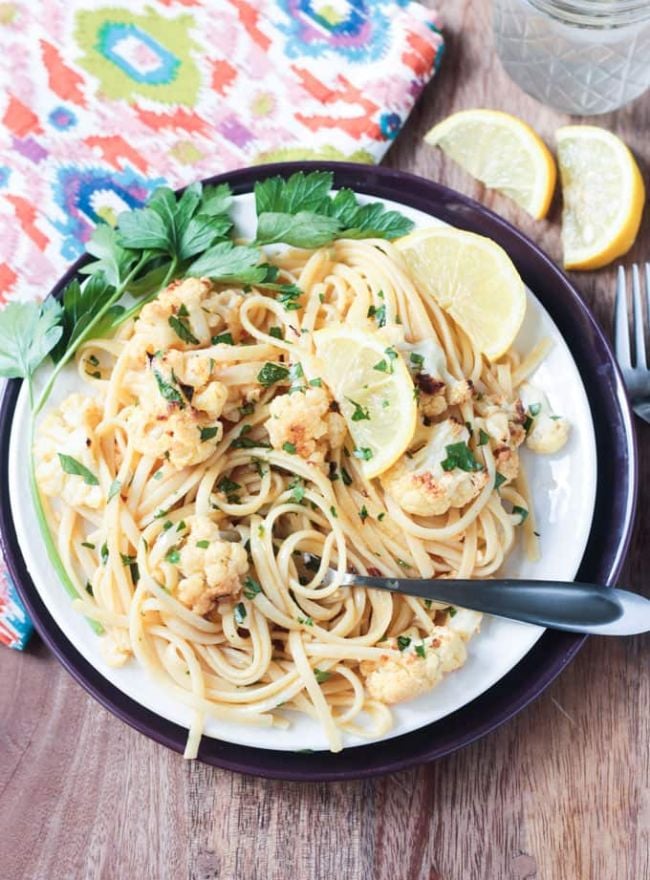 Cauliflower Scampi in Garlic White Vine Sauce