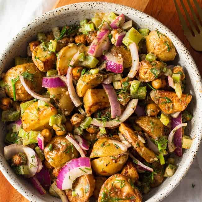 Roasted Potato Chickpea Salad