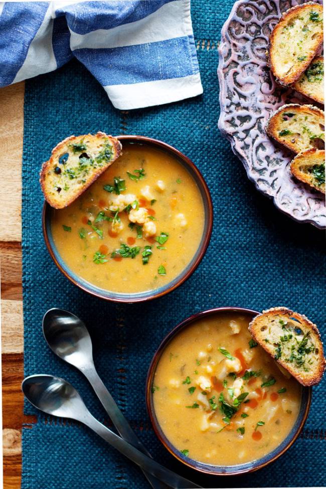 Buffalo Cauliflower Chowder