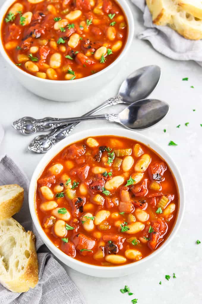 Smoky Tomato White Bean Soup
