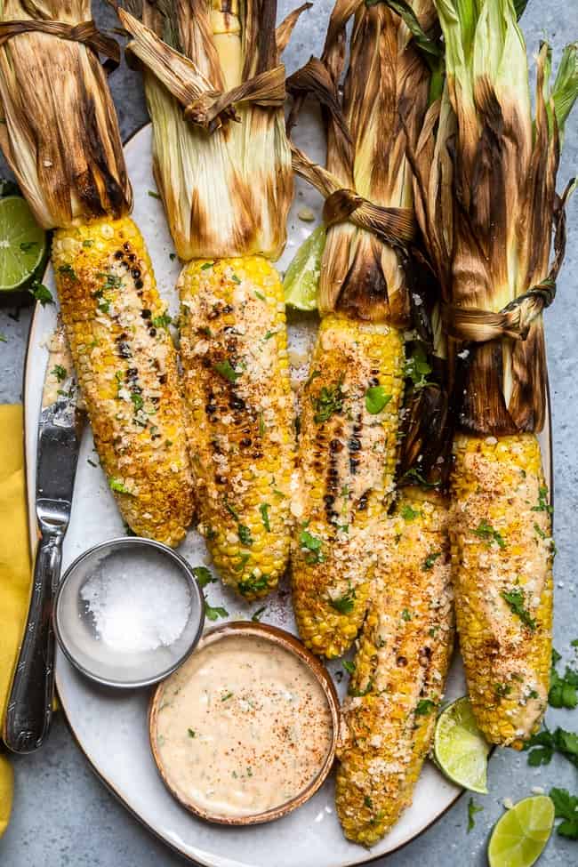 Vegan Grilled Mexican Street Corn