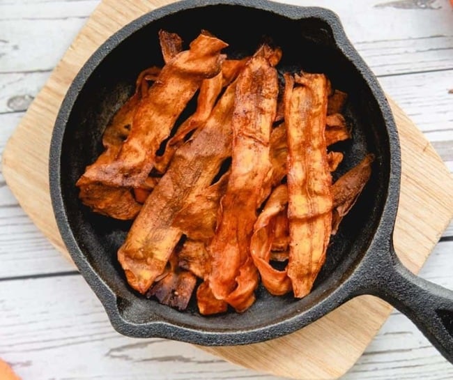 Vegan Air Fryer carrot bacon