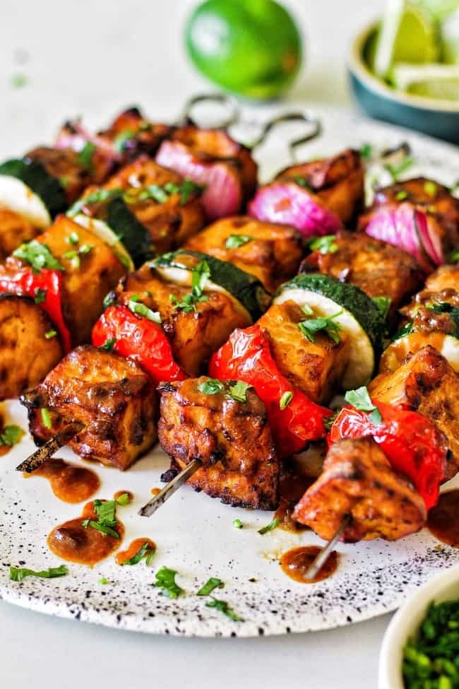 Miso Butter Tofu Skewers