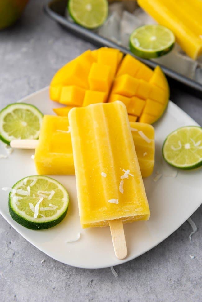 vegan mango lime popsicles