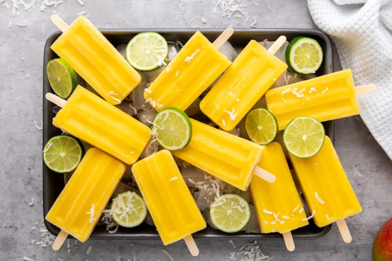 vegan mango lime popsicles