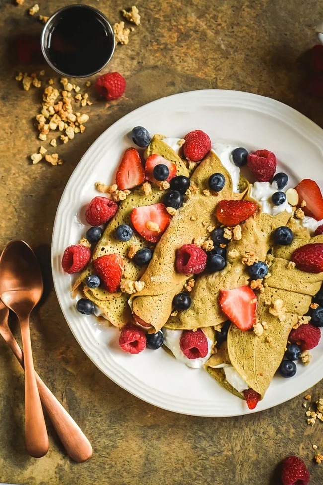 Oat Flour Protein Crepes