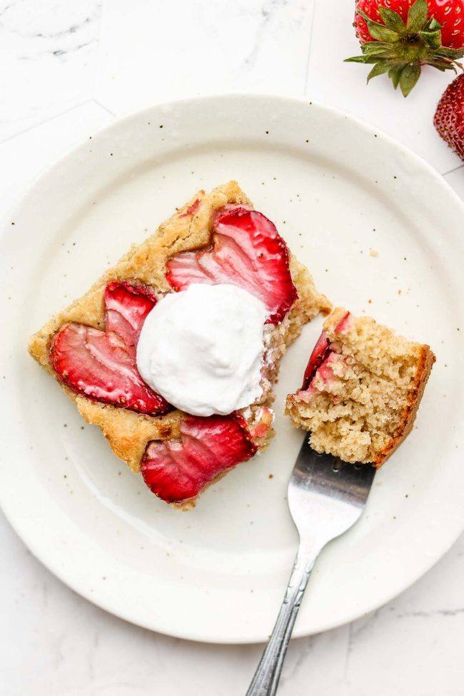 Strawberry Lemon Snack Cake