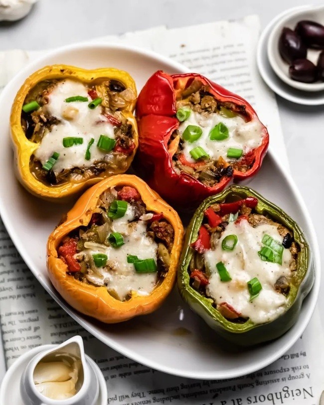 Stuffed Bell Peppers with TVP
