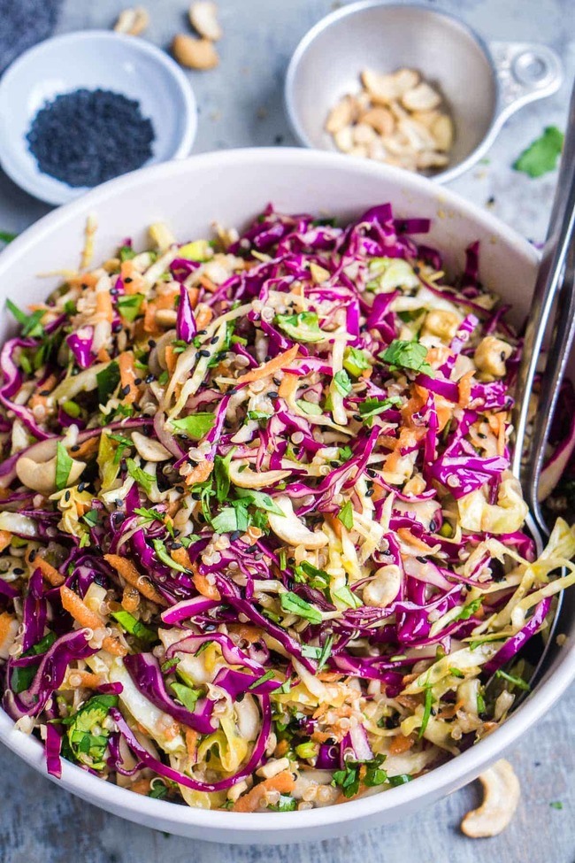 Asian Slaw with Cabbage and Quinoa