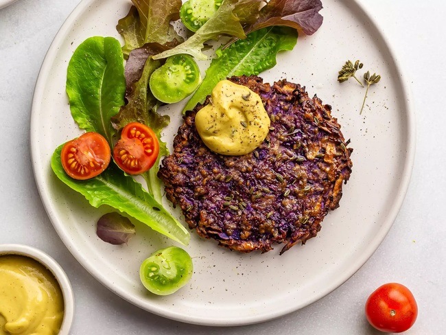 Vegan Red Cabbage Fritters