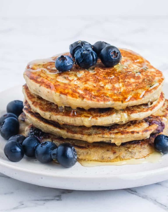 Oat Blueberry Pancakes