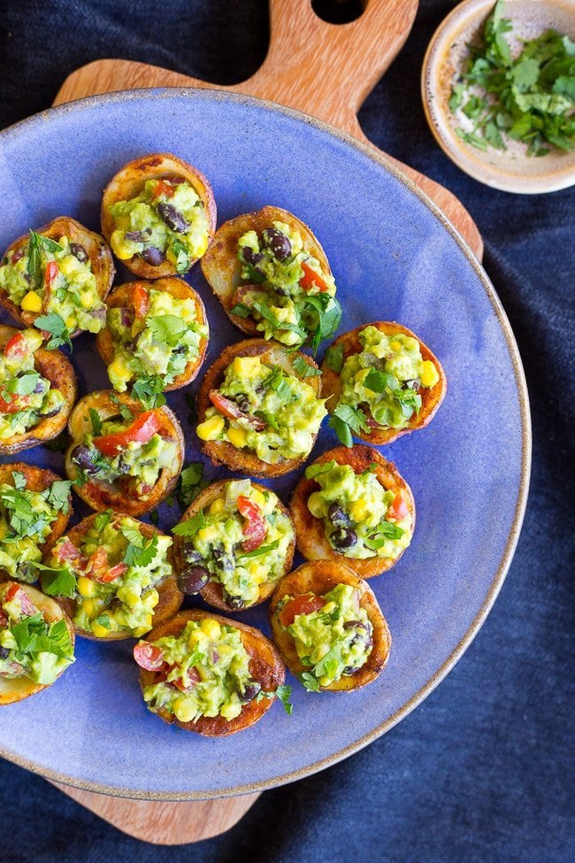 Roasted Potato Cups with Guacamole