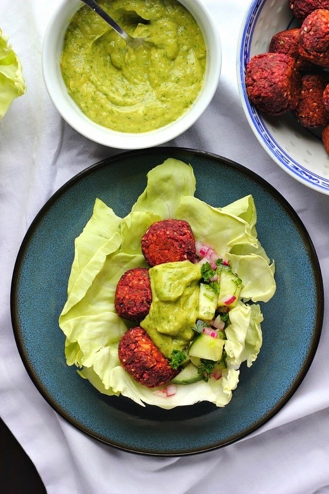 Baked Beetroot Falafels