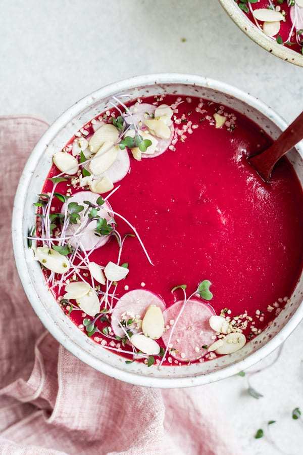 Beet Potato Leek Soup