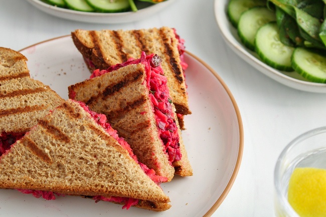 Pickle and Beetroot Sandwiches