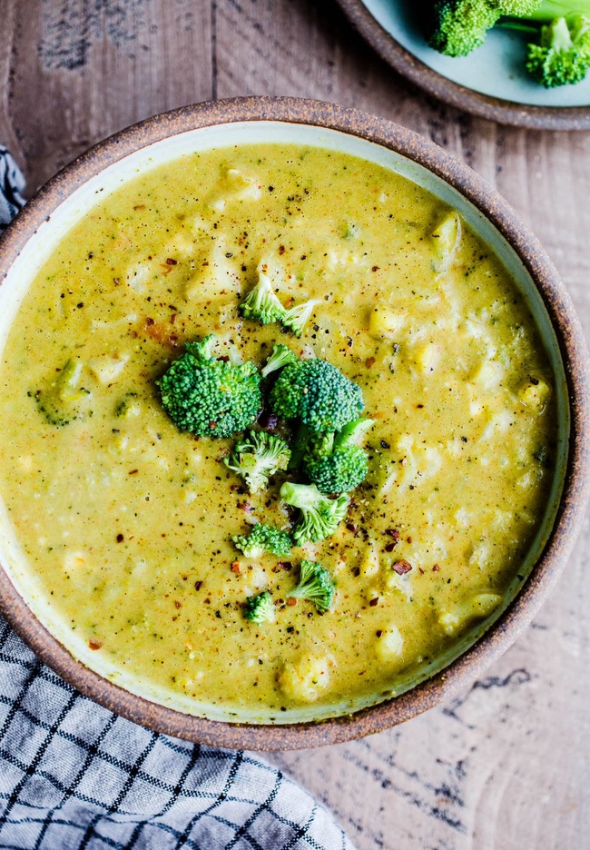 Curried Cauliflower and Broccoli Soup