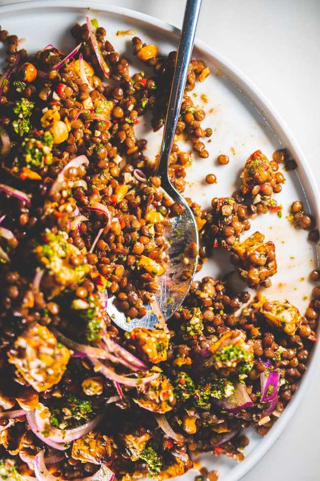 Chimichurri Celeriac Lentil Salad