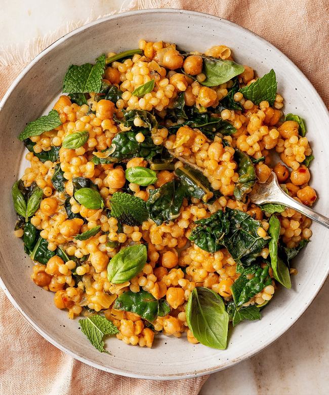 Lemony Couscous and Chickpeas