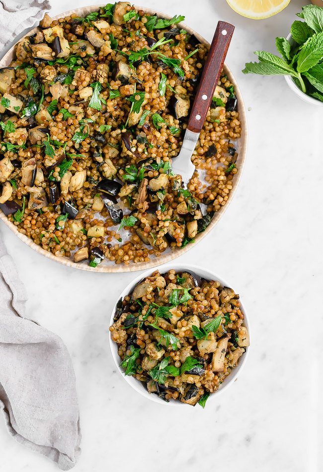 Herby Eggplant Couscous