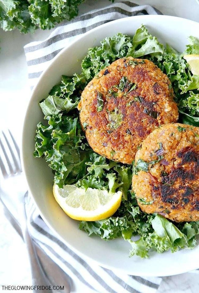 Quinoa Kale Veggie Burgers