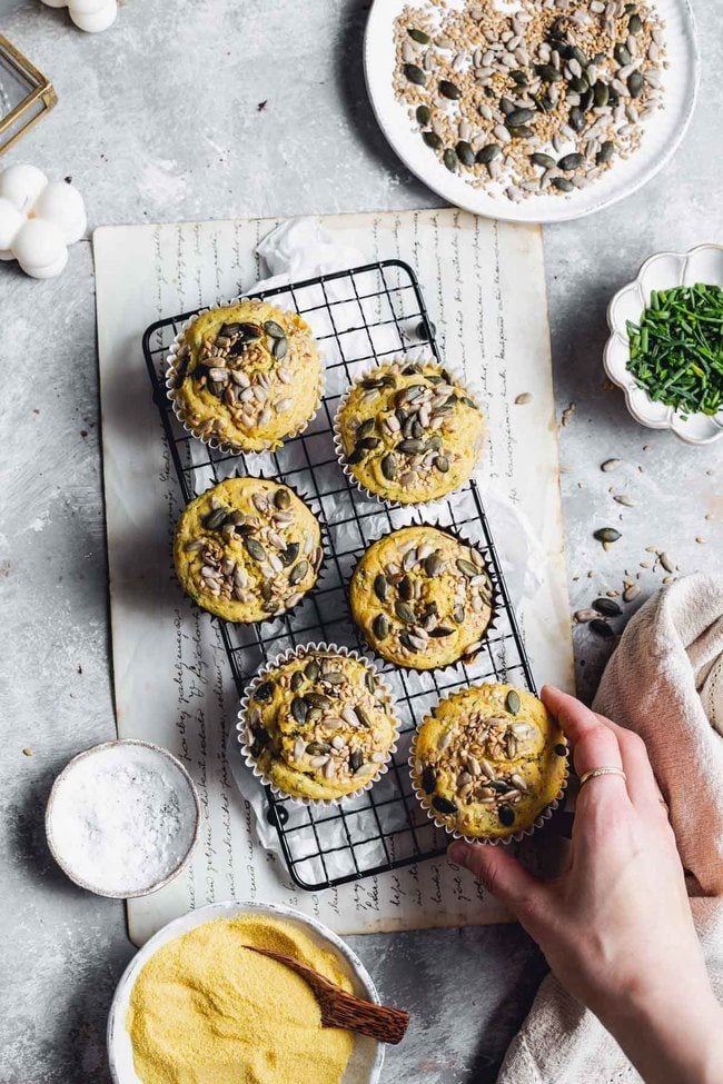 Italian Polenta Breakfast Muffins