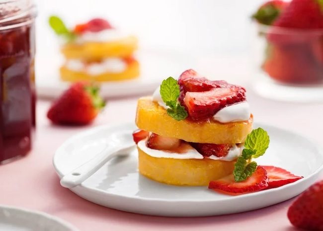 Strawberry Polenta Shortcake