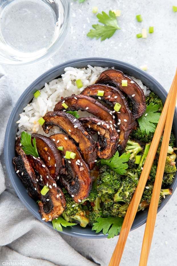 Teriyaki Mushroom Rice Bowls