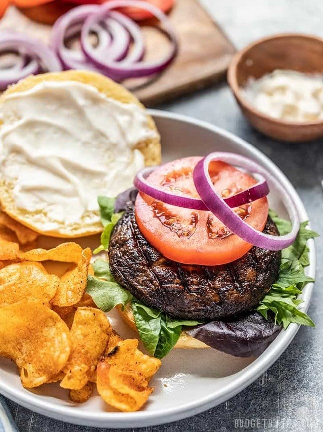 Marinated Portobello Mushroom Burgers