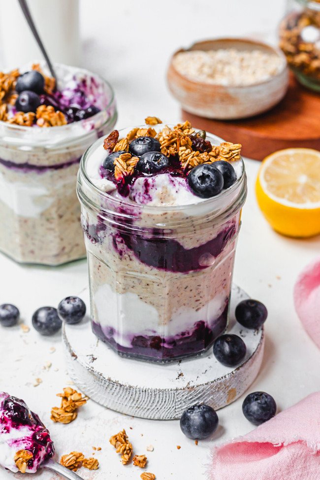 Blueberry Protein Overnight Oats