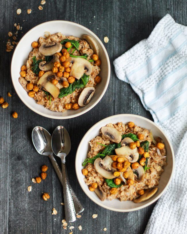 Chickpeas and Spinach Oatmeal