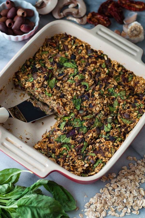Sundried Tomato and Olive Baked Oatmeal
