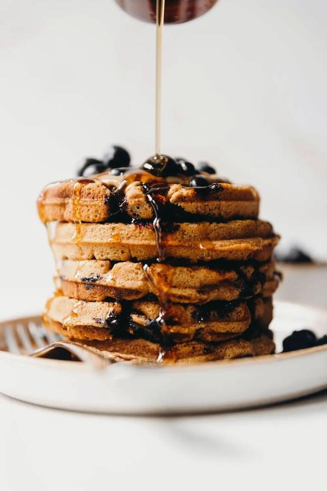 Coconut Flour Blueberry Waffles