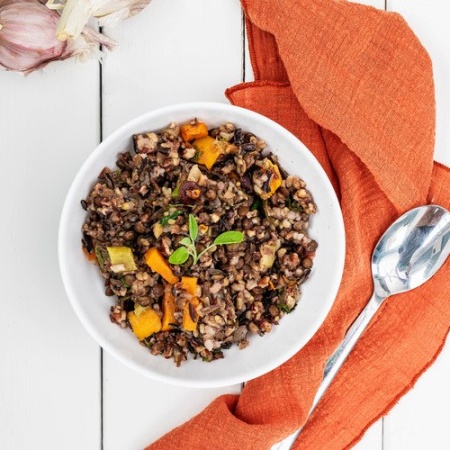 wild rice stuffing with lentils