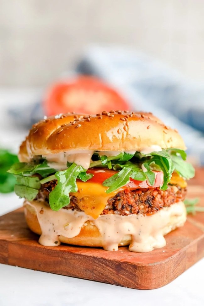 Veggie Rice Bean Burger