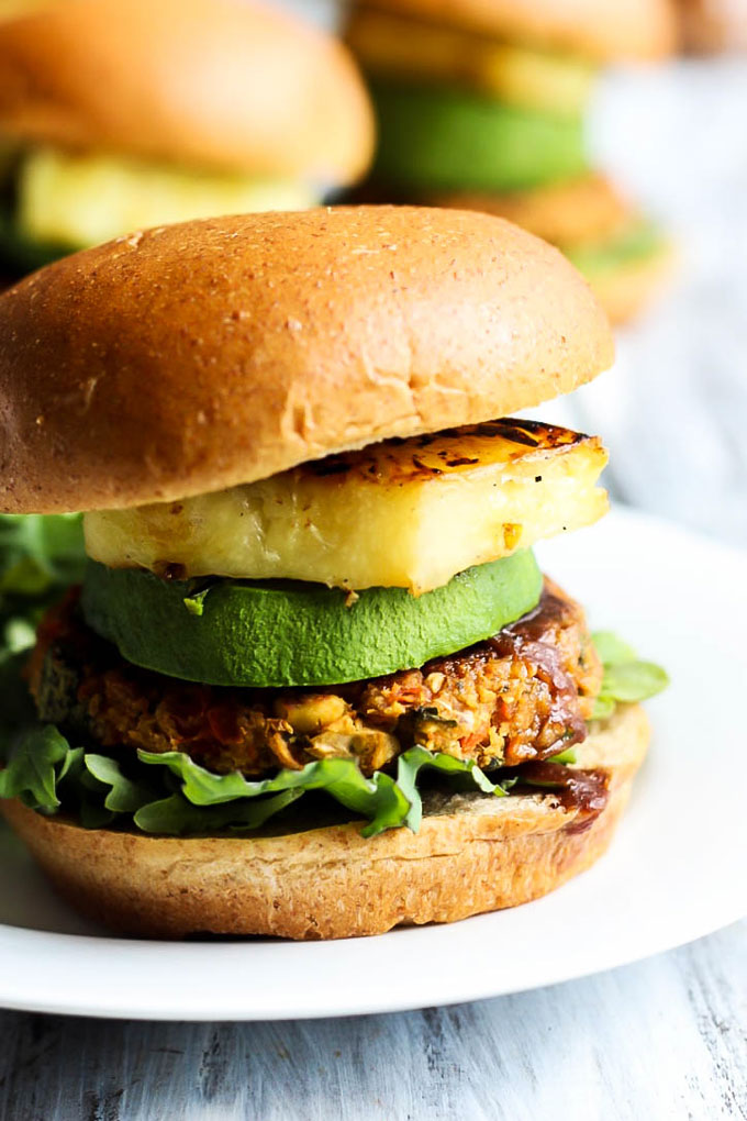 Vegan Hawaiian Chickpea Burger