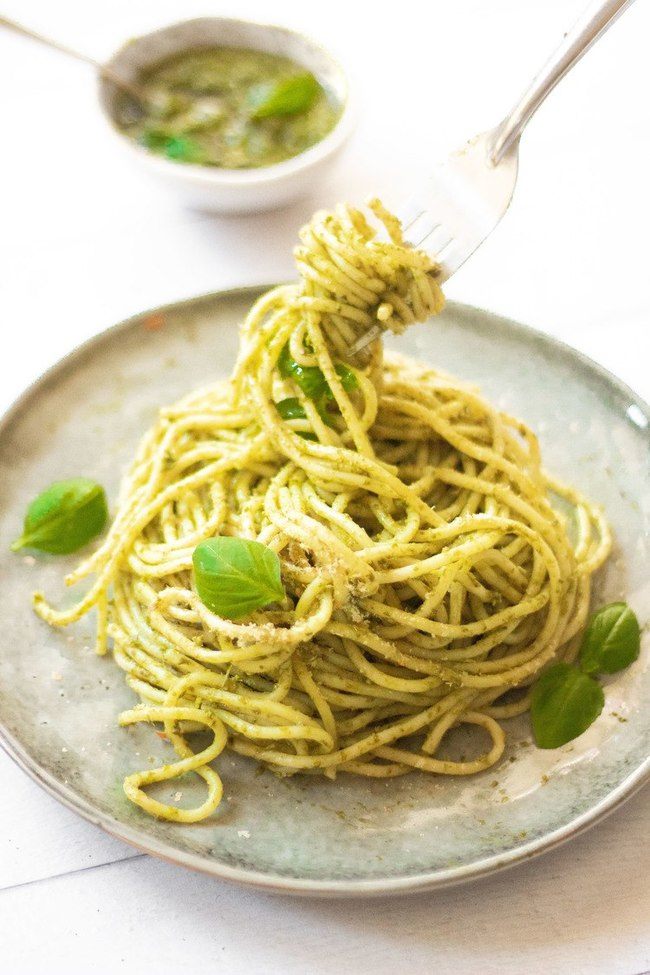 Vegan Basil Pesto Pasta