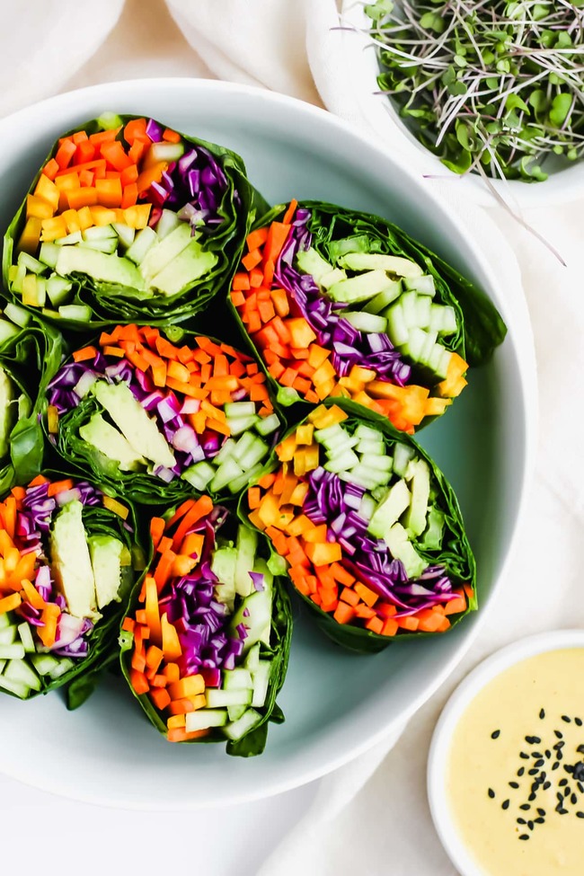 Veggie Wraps with Ginger Tahini Dressing