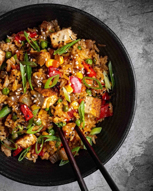 Chinese Fried Rice with Smoked Tofu