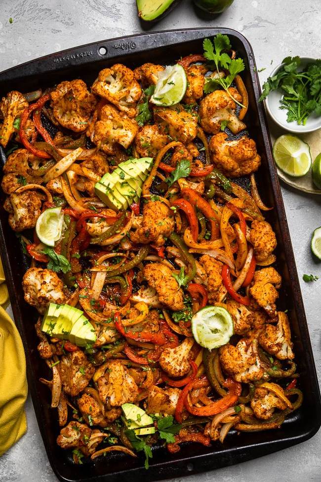 Sheet Pan Cauliflower Fajitas