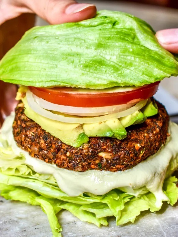 Raw Vegan Veggie Burger