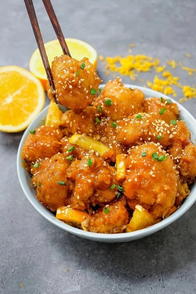 Vegan Orange Cauliflower "Chicken"